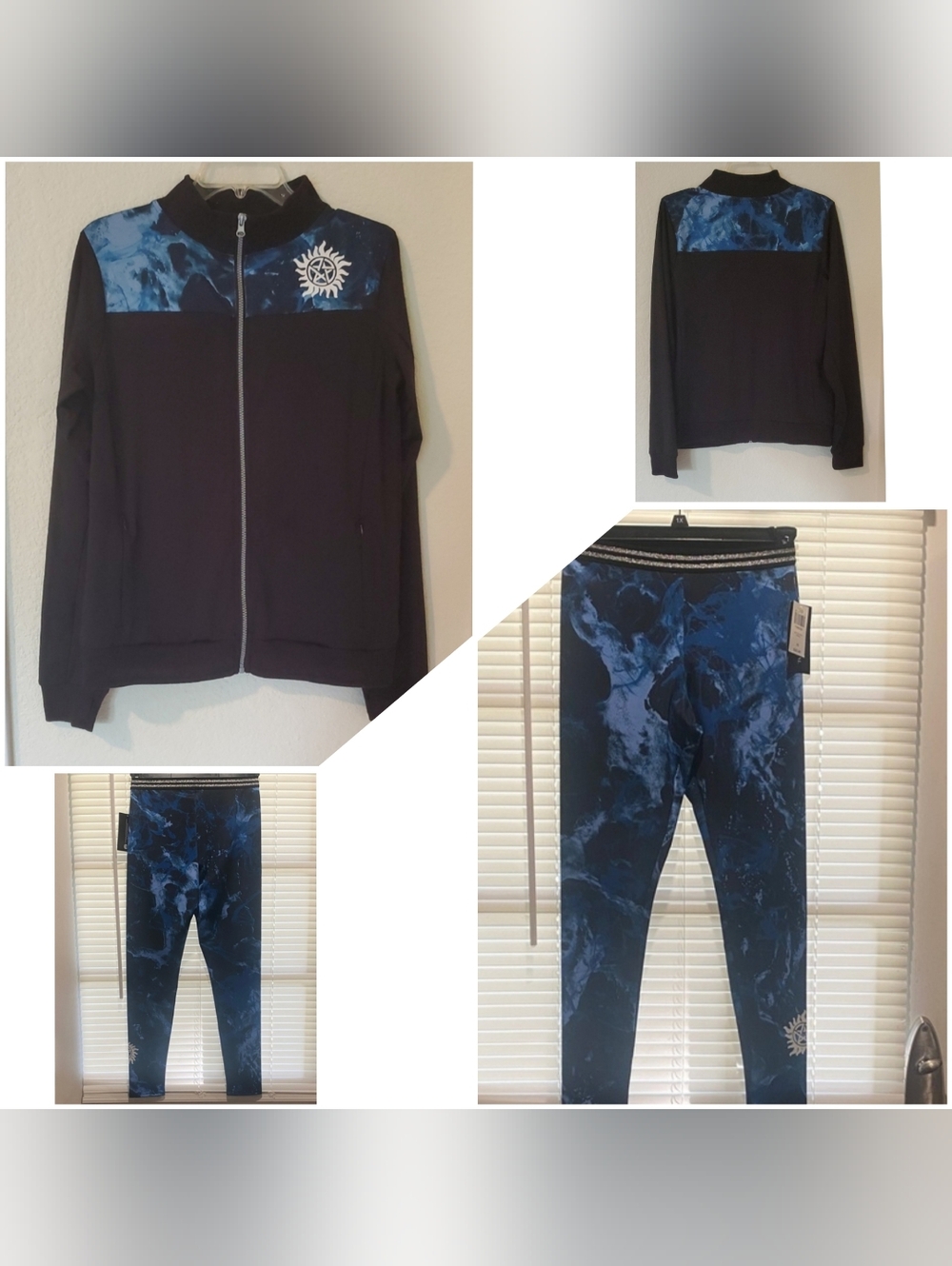 NWT Warner Bros. Supernatural Blue Space Jogger Jacket And Leggings Set M / XS